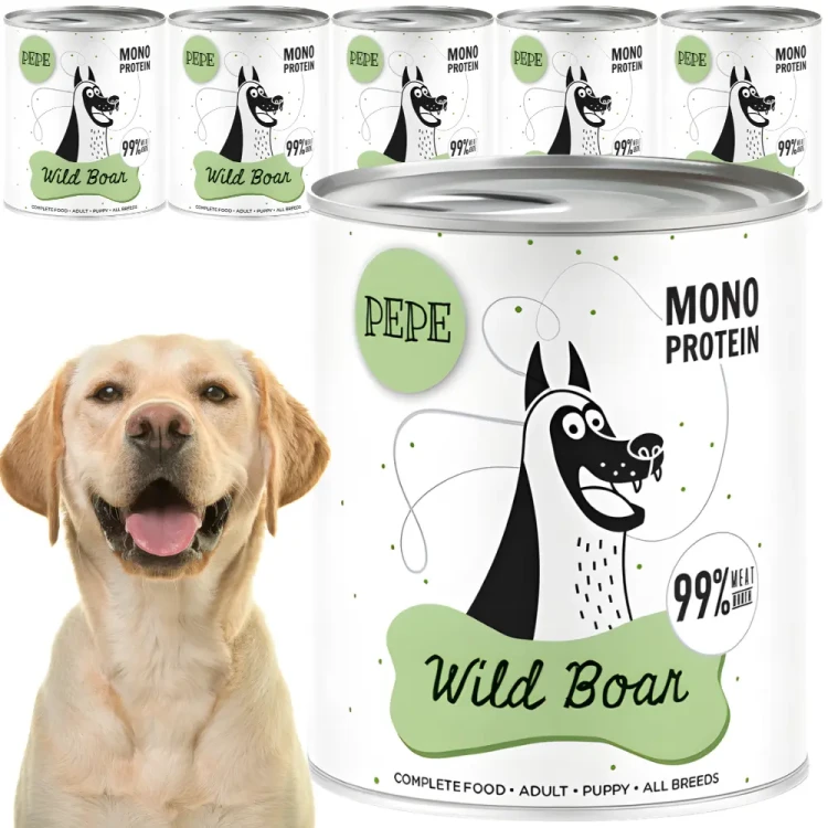 Paka Zwierzaka Dzik 6x800 g Monoproteinowa karma mokra dla psa