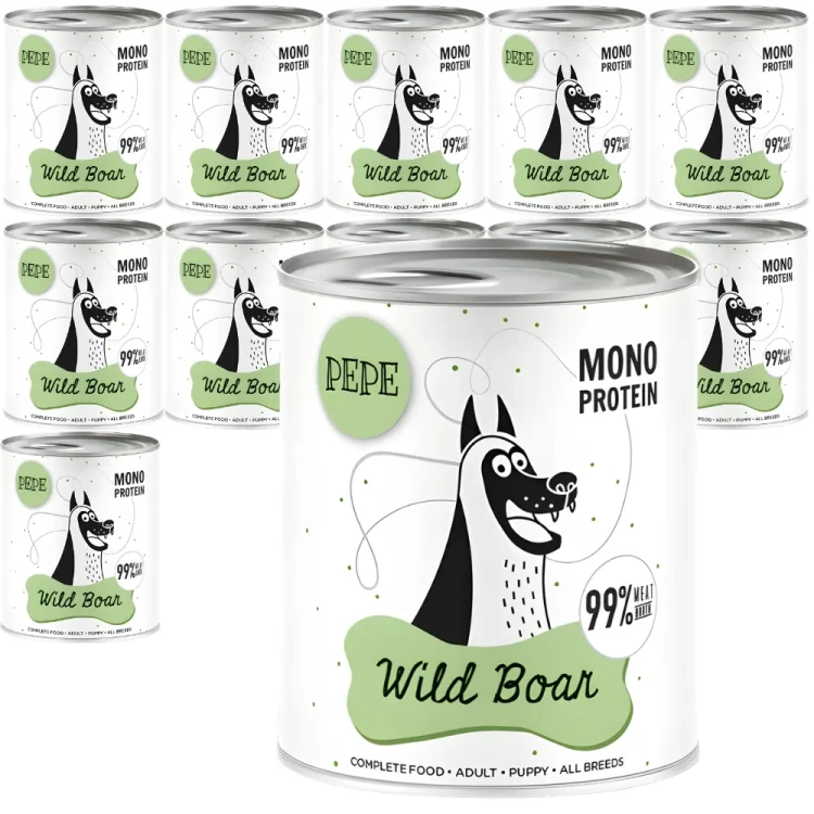 Paka Zwierzaka Dzik 12x800 g Monoproteinowa karma mokra dla psa