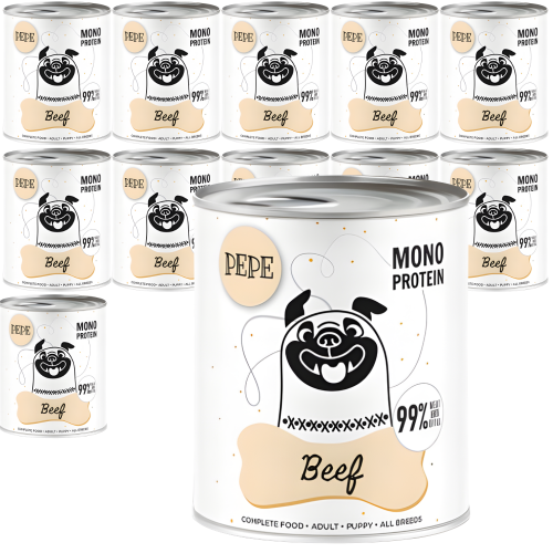 Paka Zwierzaka Wołowina 12x800g Monoproteinowa karma mokra dla psa