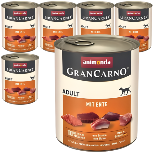 Karma mokra dla psa Animonda GranCarno Adult Kaczka 6x800 g
