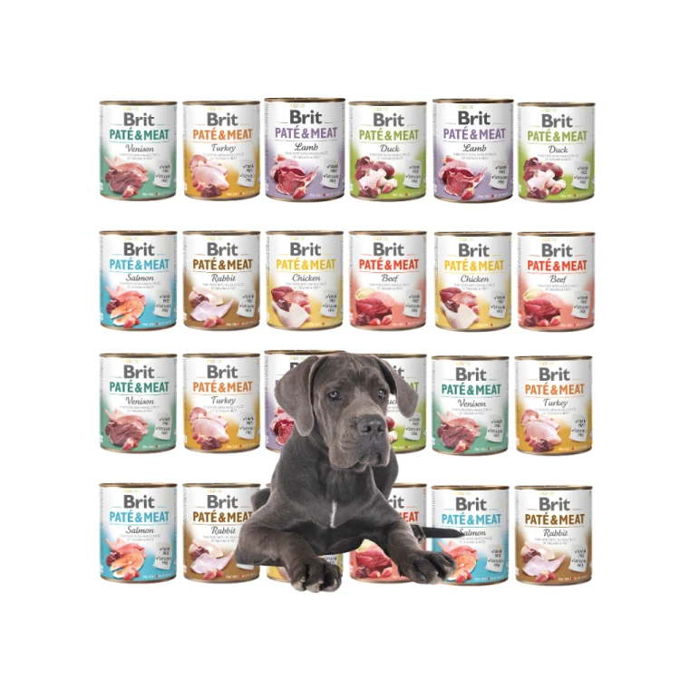 BRIT PATE & MEAT Karma mokra psa MIX Smaku 24x800g