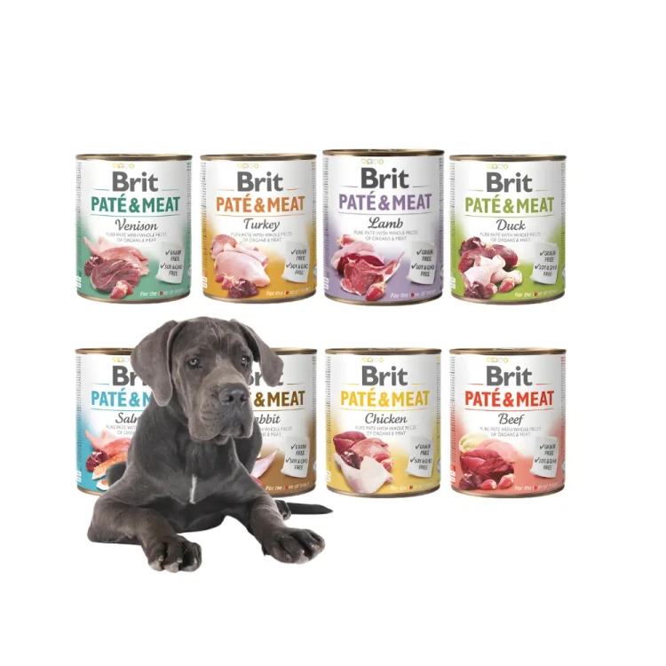 BRIT PATE & MEAT Karma mokra psa MIX Smaku 8x800g