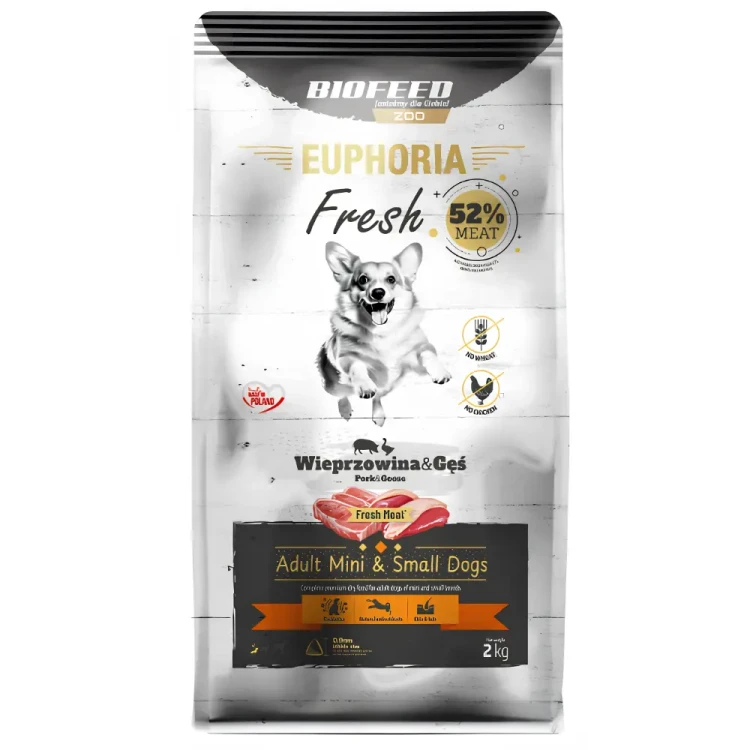 Euphoria Adult wieprzowina gęś 2 kg XS/S
