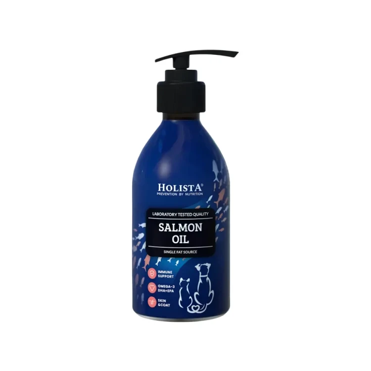 Holista Salmon Oil 250 ml Czysty olej z łososia atlantyckiego dla psów i kotów