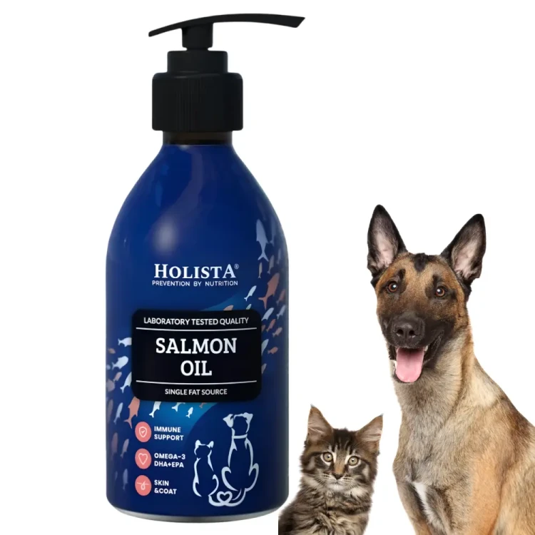 Holista Salmon Oil 250 ml Czysty olej z łososia atlantyckiego dla psów i kotów