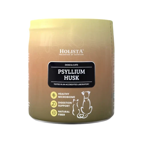 Holista Psyllium Husk 100g Łuska babki jajowatej wsparcie trawienia dla psów i kotów