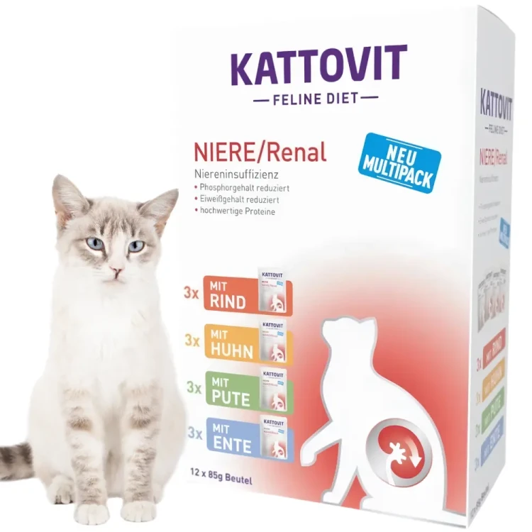 Kattovit Renal 12x85g Mokra karma dla kota z chorymi nerkami MIX