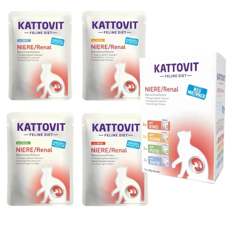 Kattovit Renal 12x85g Mokra karma dla kota z chorymi nerkami MIX