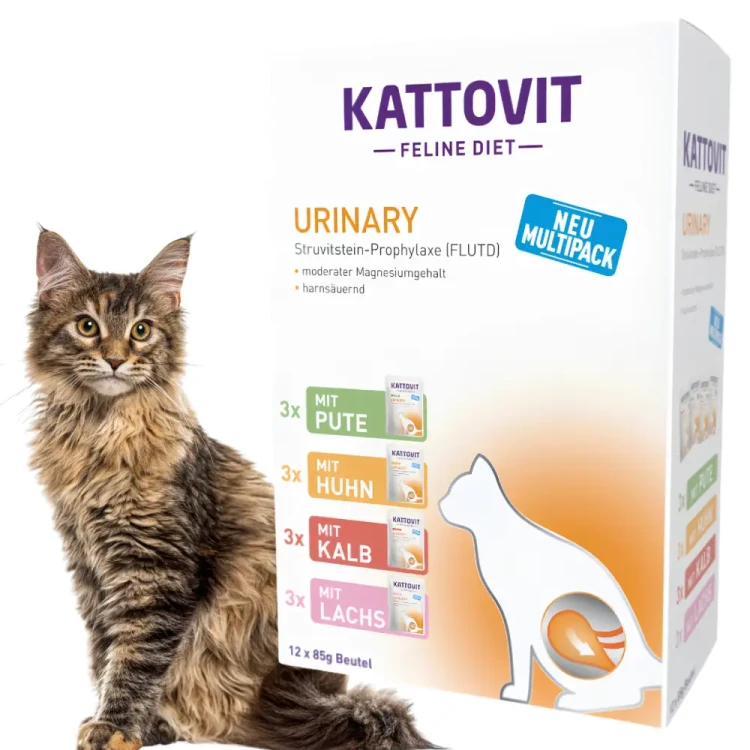 Kattovit Urinary 12x85g Mokra karma dla kota zdrowe drogi moczowe MIX