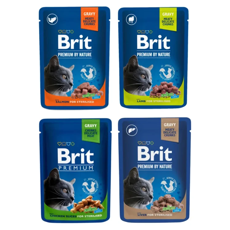 Brit Premium Cat Value Pack 40x100g Karma mokrra dla kota Sterilised