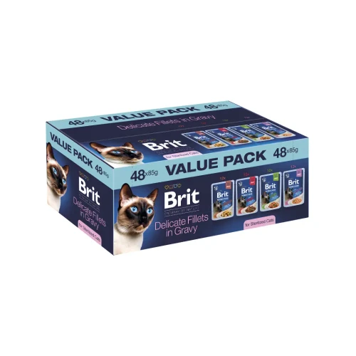 Brit Premium Cat Value Pack 48x85g Karma mokra dla Kota Sterilised