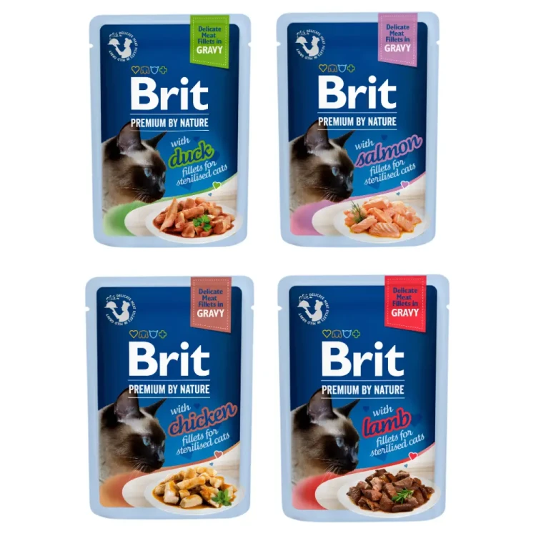 Brit Premium Cat Value Pack 48x85g Karma mokra dla Kota Sterilised
