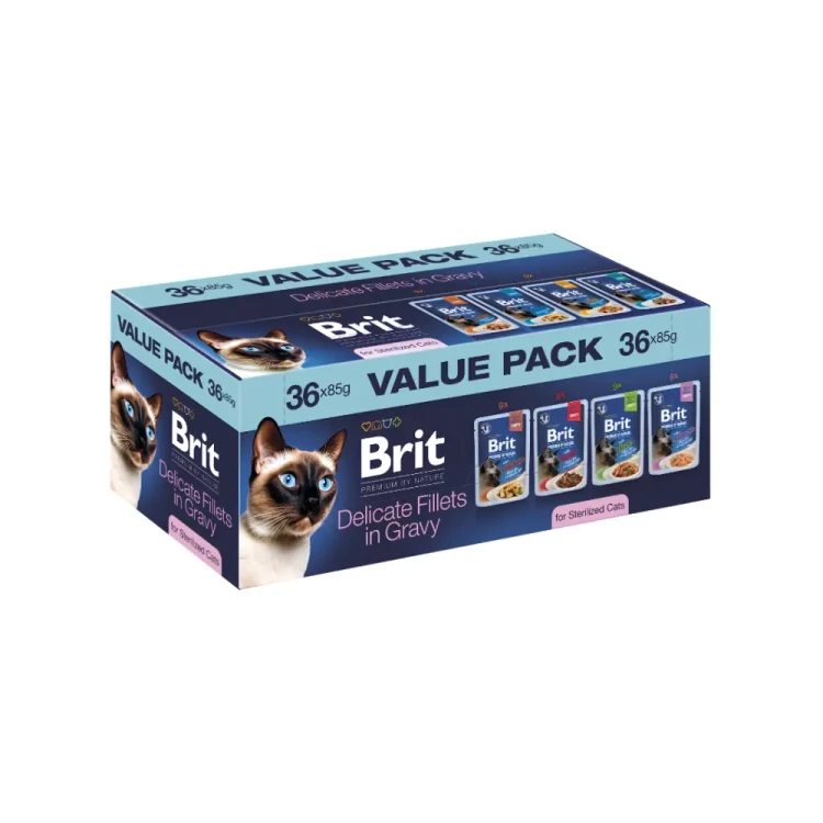 Brit Premium Cat Value Pack 36x85g Karma mokra dla kotów Sterilised