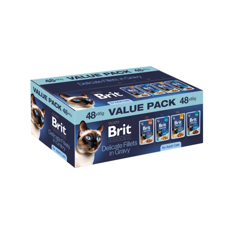 Brit Premium Cat Value Pack 48x85g Mokra karma dla kota sos