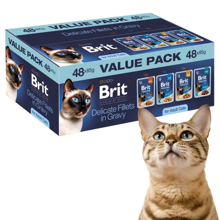 Brit Premium Cat Value Pack 48x85g Mokra karma dla kota sos