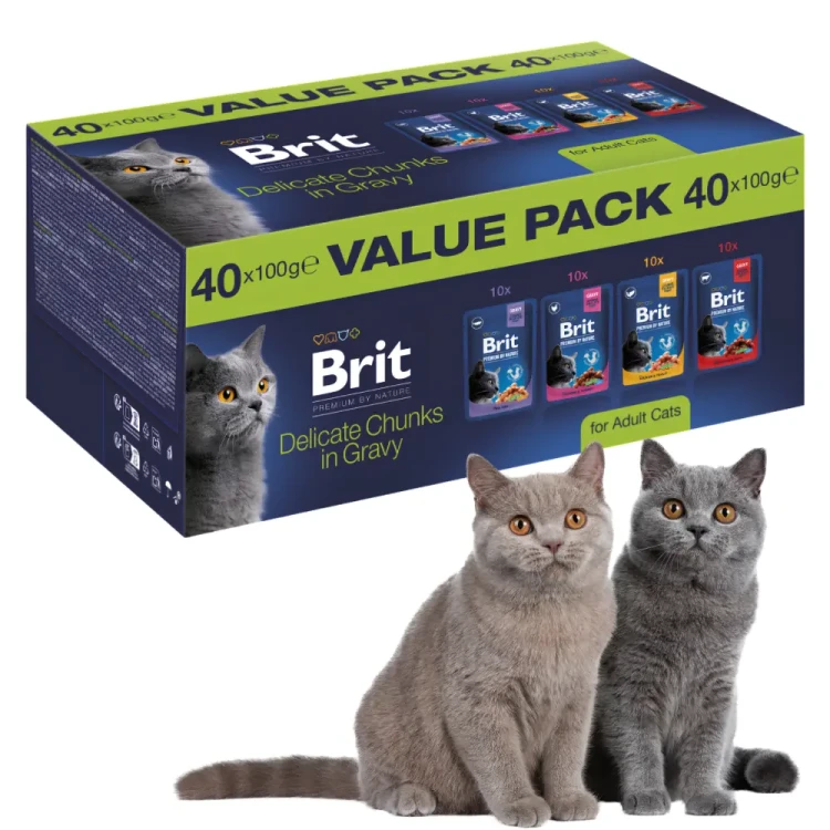 Brit Premium Cat Value Pack 40x100g Mokra karma dla kota