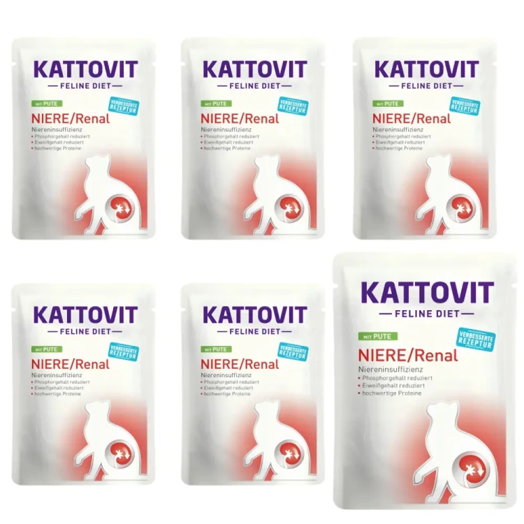 Kattovit Renal Indyk 6x85g Mokra karma dla kota nerki niewydolność