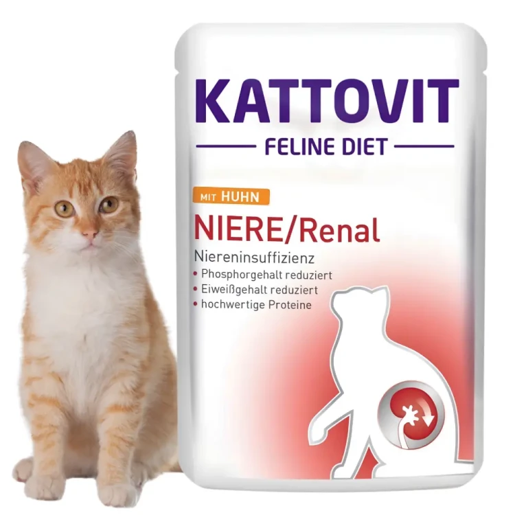 Kattovit Renal Kurczak 12x85g Mokra karma dla kota nerki niewydolność