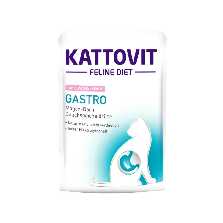 Kattovit Gastro Łosoś 12x85g Mokra karma dla kota żołądek jelita