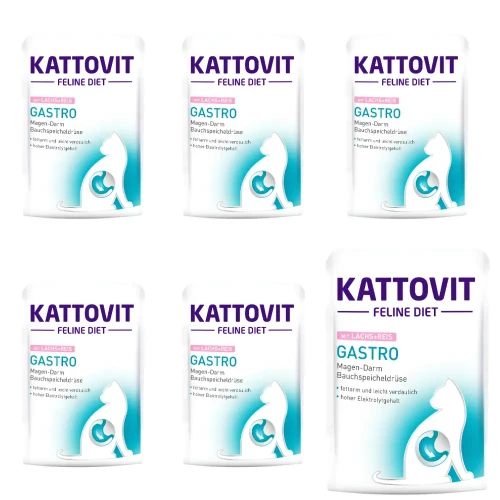 Kattovit Gastro Łosoś 6x85g Mokra karma dla kota żołądek jelita