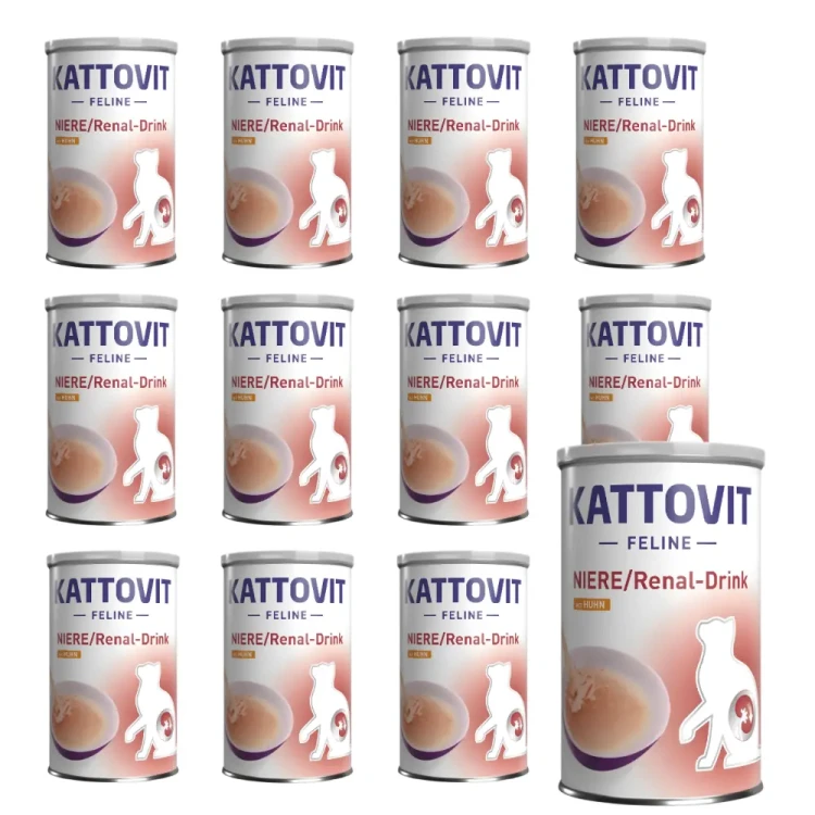Kattovit Drink Renal Kurczak 12x135ml Specjalistyczny napój dla kota na nerki