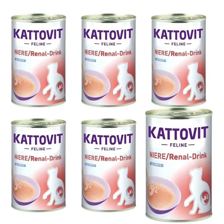 Kattovit Drink Renal Kaczka 6x135ml Specjalistyczny napój dla kota na nerki