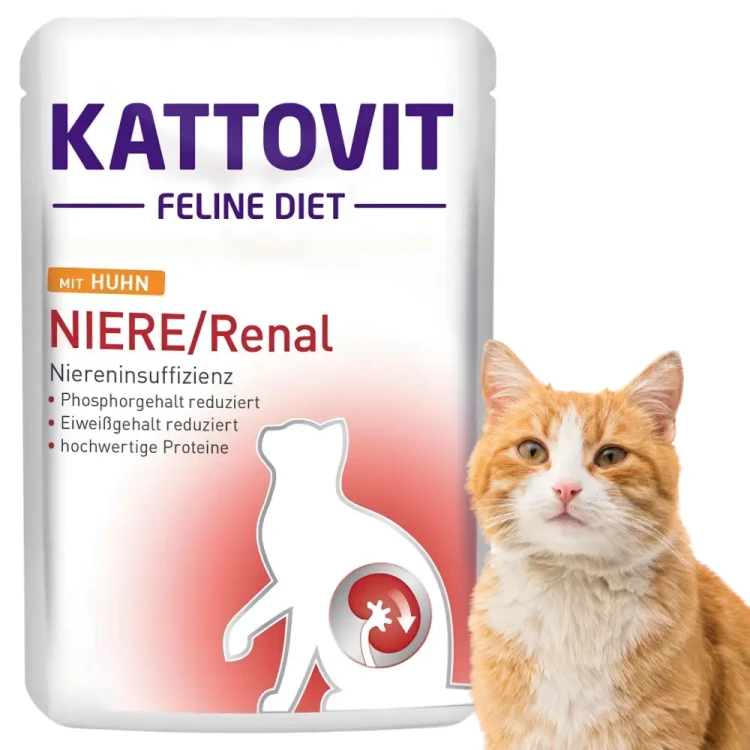 Kattovit Renal Kurczak 85g Mokra karma dla kota nerki niewydolność