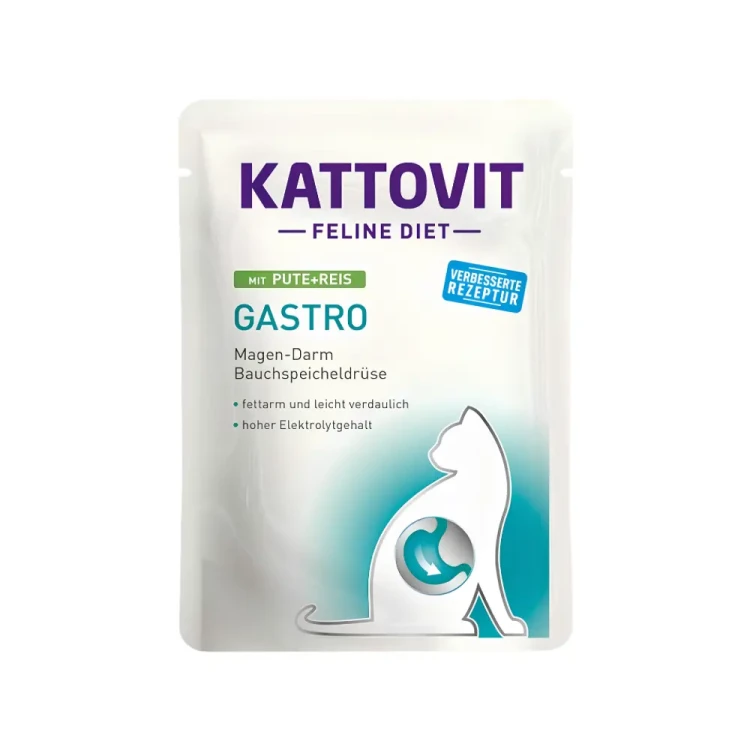 Kattovit Gastro Indyk z Ryżem 85g Mokra karma dla kota żołądek jelita
