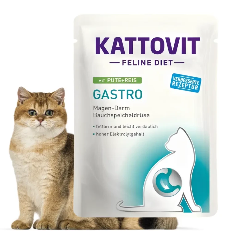Kattovit Gastro Indyk z Ryżem 85g Mokra karma dla kota żołądek jelita