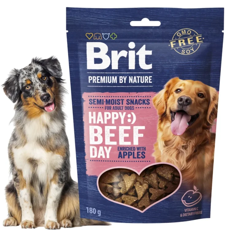 Brit Premium by Nature Beef with Apples 180g Przysmaki dla psów z wołowiną