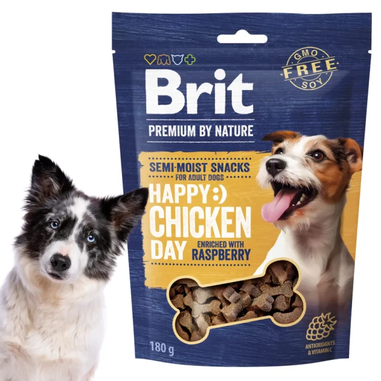 Brit Premium by Nature Chicken with Raspberry 180g Przysmaki dla psów z kurczakiem