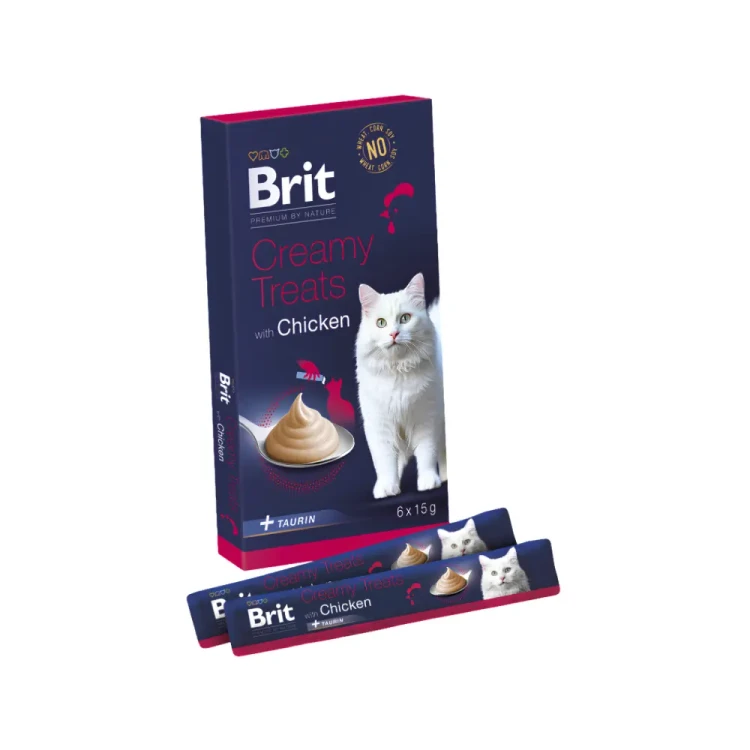 Brit Premium Cat Creamy Treats Chicken 6x15g Sosy przysmaki dla kota kurczak