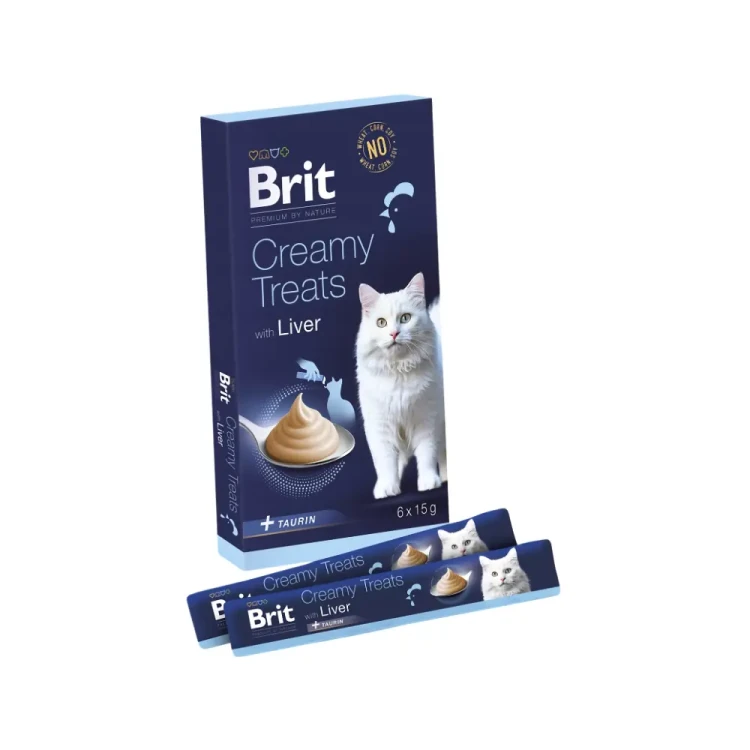 Brit Premium Cat Creamy Treats Liver 6x15g Sosy przysmaki dla kota wątróbka
