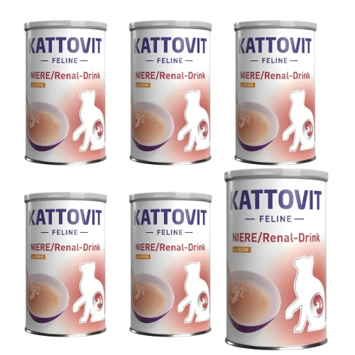 Kattovit Drink Renal Kurczak 6x135ml Specjalistyczny napój dla kota na nerki