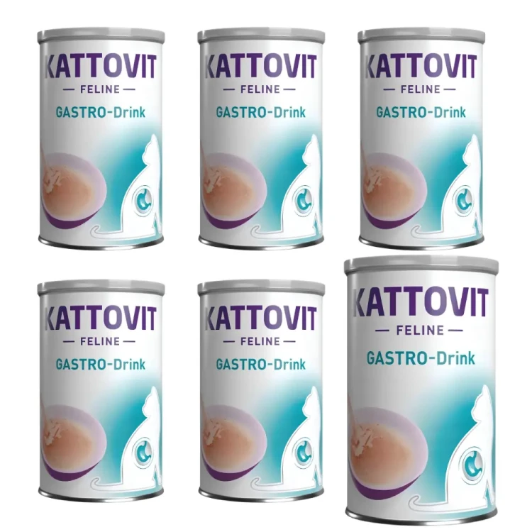 Kattovit Drink Gastro 6x135ml Napój dla kota na czuły żołądek i jelita