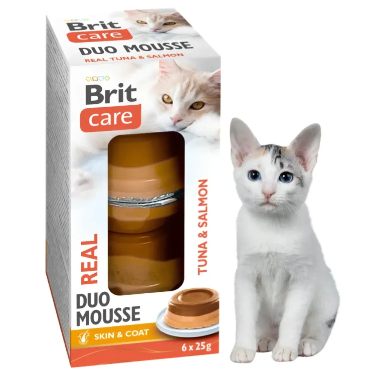 Brit Care Cat Duo Mousse Cups Tuna&Salmon 6x25g Przysmaki dla kota łosoś