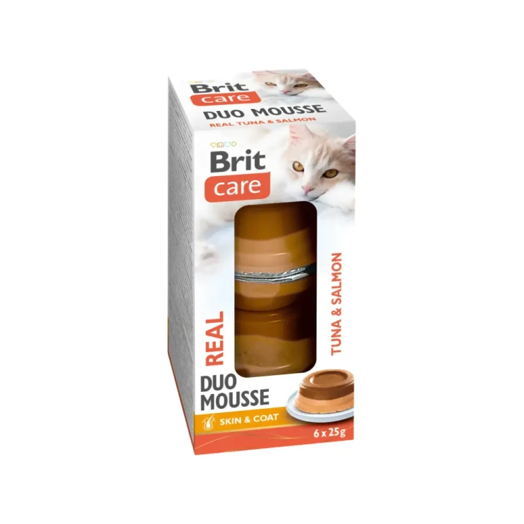 Brit Care Cat Duo Mousse Cups Tuna&Salmon 6x25g Przysmaki dla kota łosoś