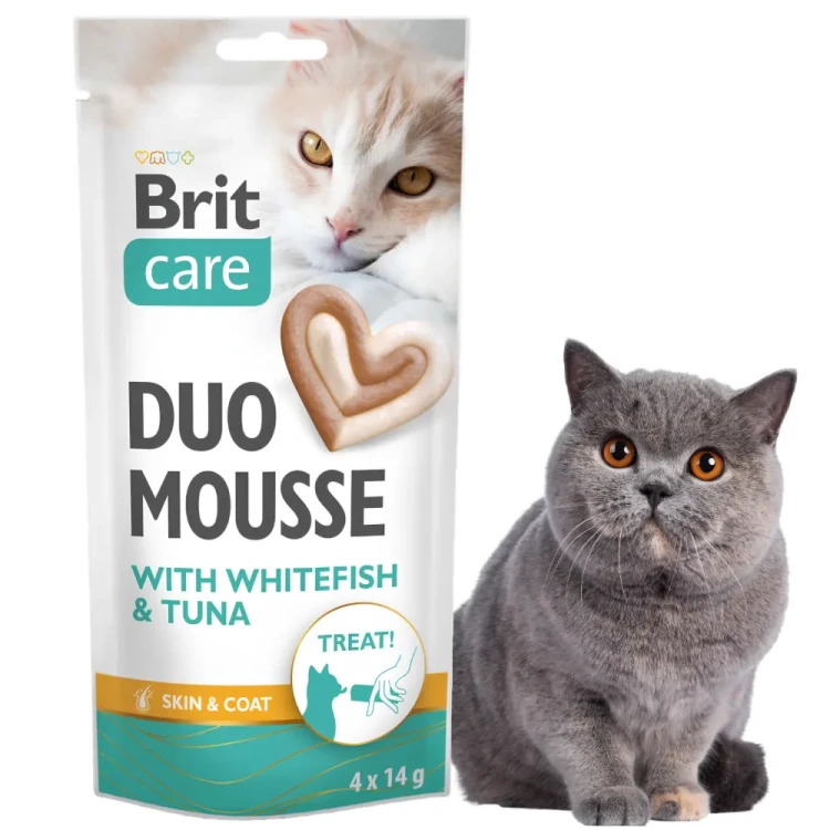 Brit Care Cat Creamy Duo Whitefish&Tuna 4x14g Przysmaki dla kota ryba
