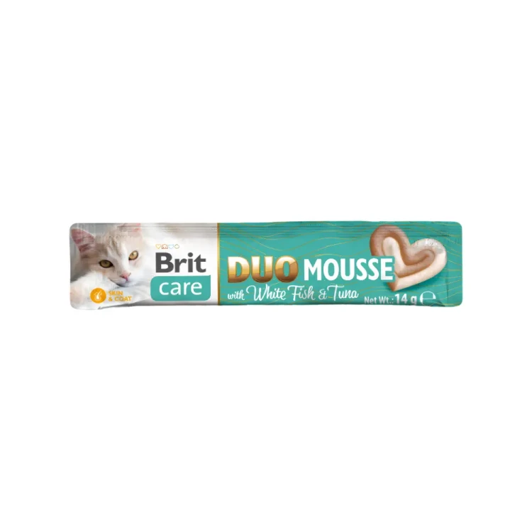 Brit Care Cat Creamy Duo Whitefish&Tuna 4x14g Przysmaki dla kota ryba