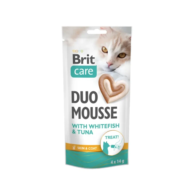 Brit Care Cat Creamy Duo Whitefish&Tuna 4x14g Przysmaki dla kota ryba