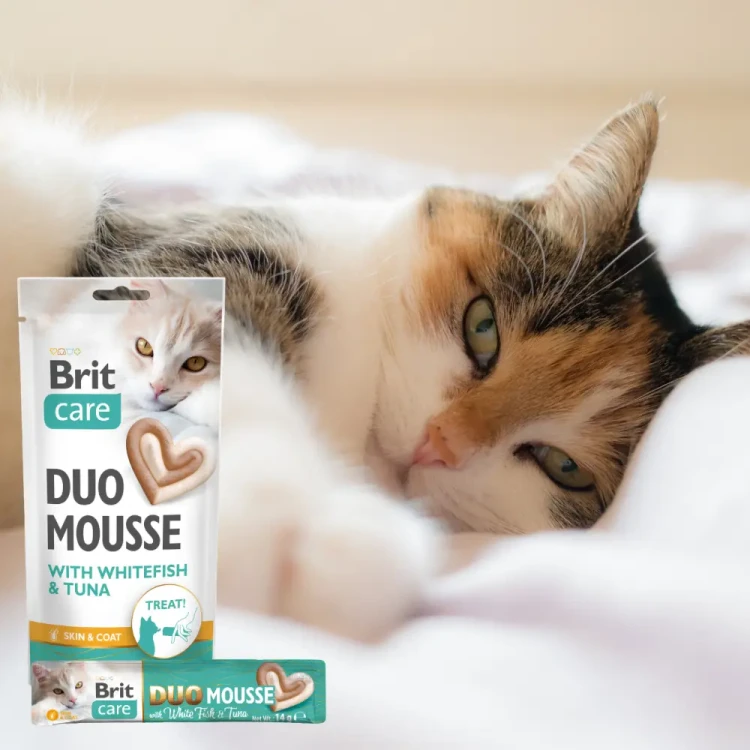 Brit Care Cat Creamy Duo Whitefish&Tuna 4x14g Przysmaki dla kota ryba