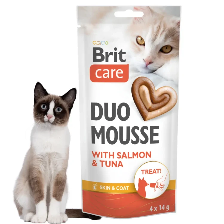 Brit Care Cat Creamy Duo Salmon&Tuna 4x14g Przysmaki dla kota łosoś