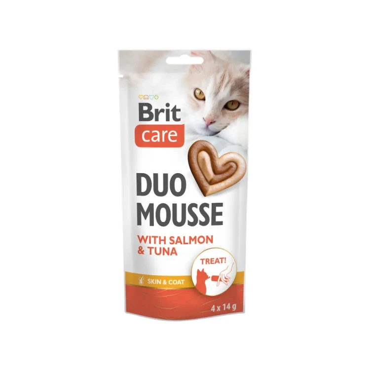 Brit Care Cat Creamy Duo Salmon&Tuna 4x14g Przysmaki dla kota łosoś