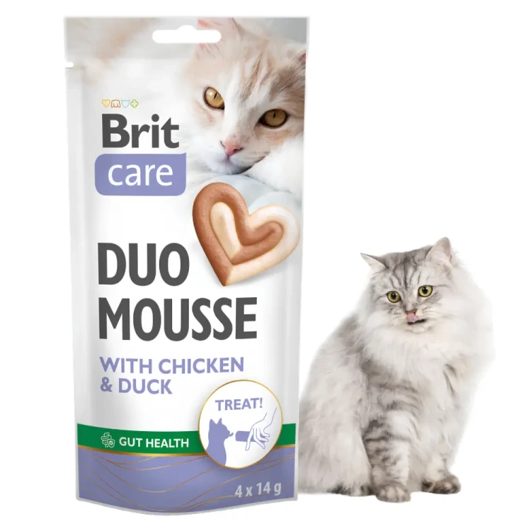 Brit Care Cat Creamy Duo Chicken&Duck 4x14g Przysmaki dla kota kaczka