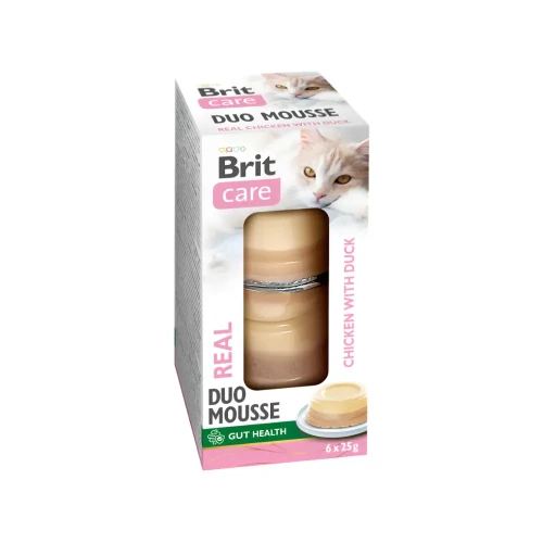 Brit Care Cat Duo Mousse Cups Chicken&Duck 6x25g Przysmaki dla kota kaczka