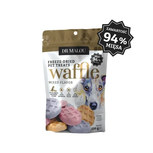 Dr Malou Wafle Liofilizowane z Kurczaka 120g Przysmaki dla psa mix