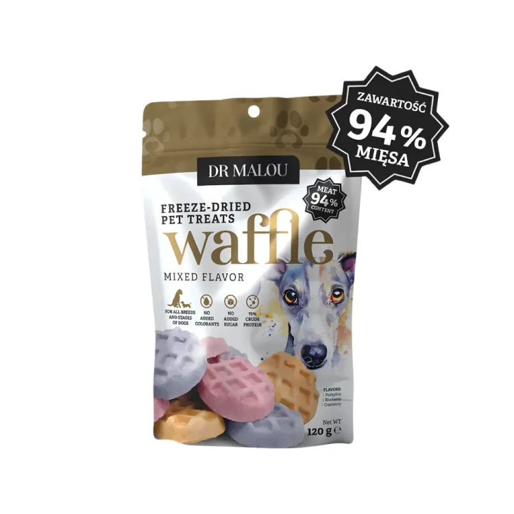 Dr Malou Wafle Liofilizowane z Kurczaka 120g Przysmaki dla psa mix