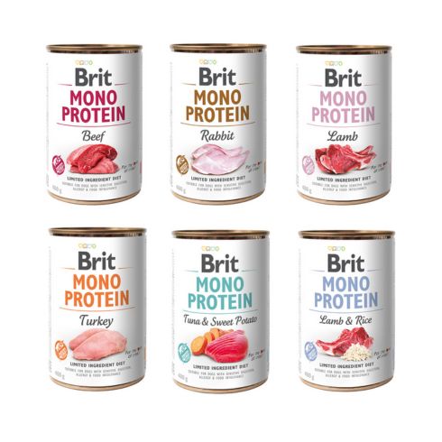 Brit Mono Protein 6x400g Mix Smaków Mokra Karma Monobiałkowa dla Psa