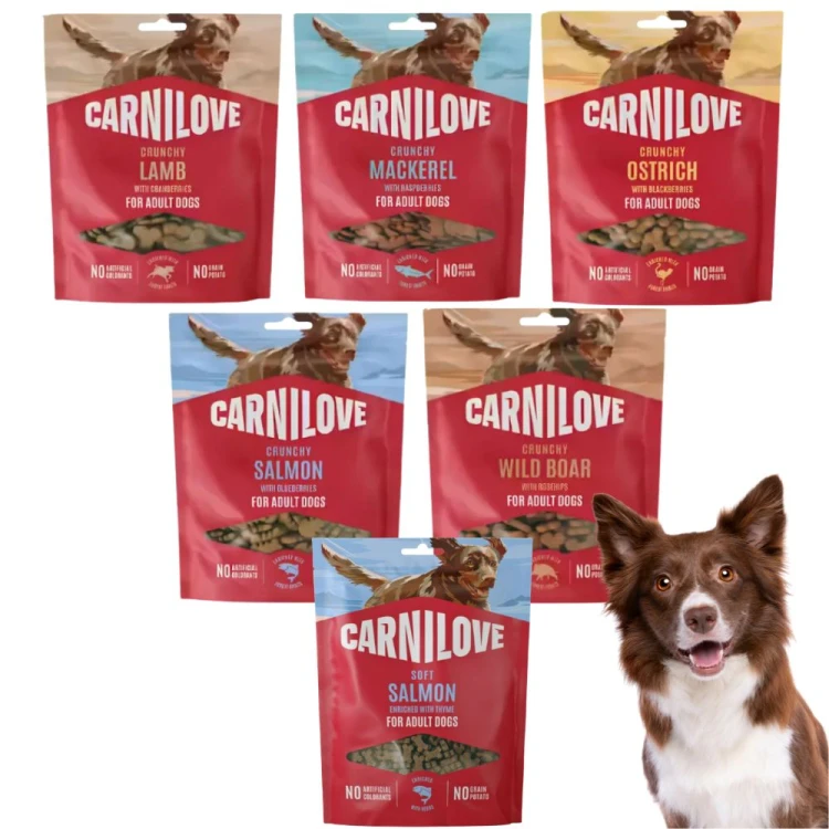 Carnilove Crunchy Snack Mix Smaków 6x200g Przysmaki dla psa