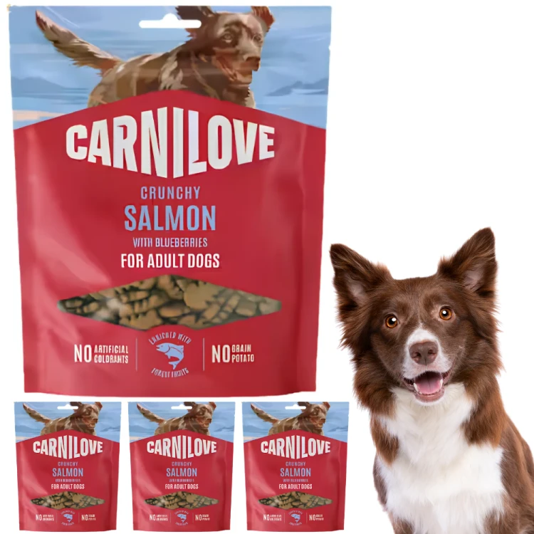 Carnilove Crunchy Snack Łosoś z Jagodami 4x200g Przysmak dla psa